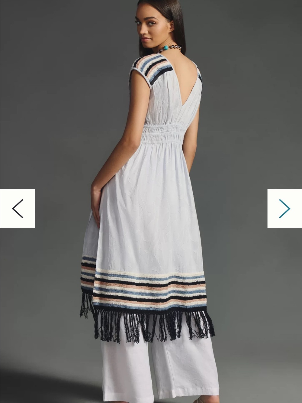 Anthropologie Crochet-Trim Kaftan